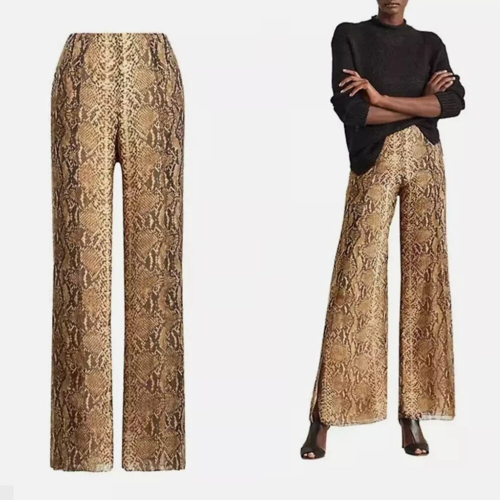 Ralph Lauren The purple Label Saunders Python Print Palazzo Pants
